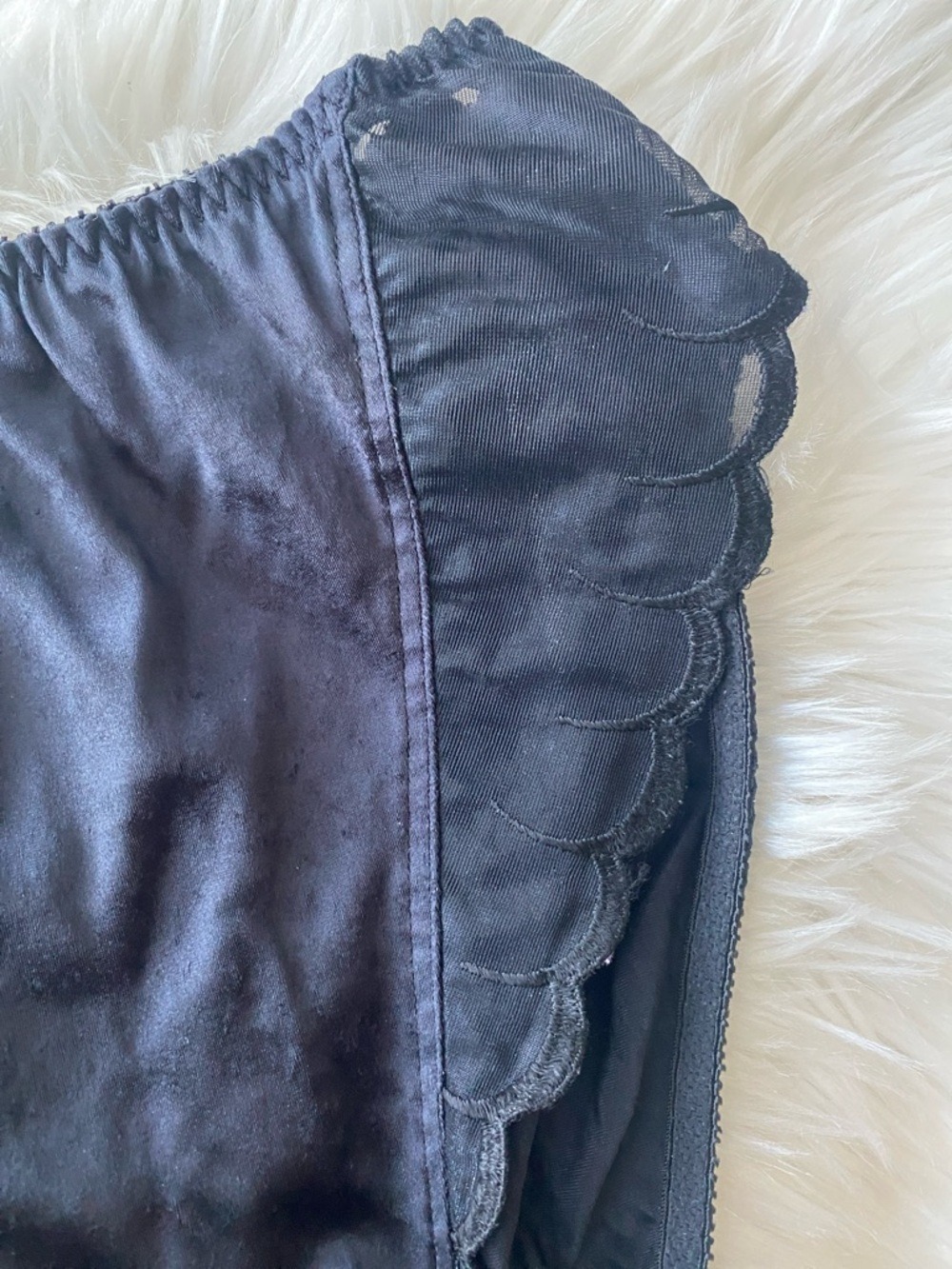 Olga vintage High-Waist second skin & Lace Briefs - Black - Picture 2 of 7